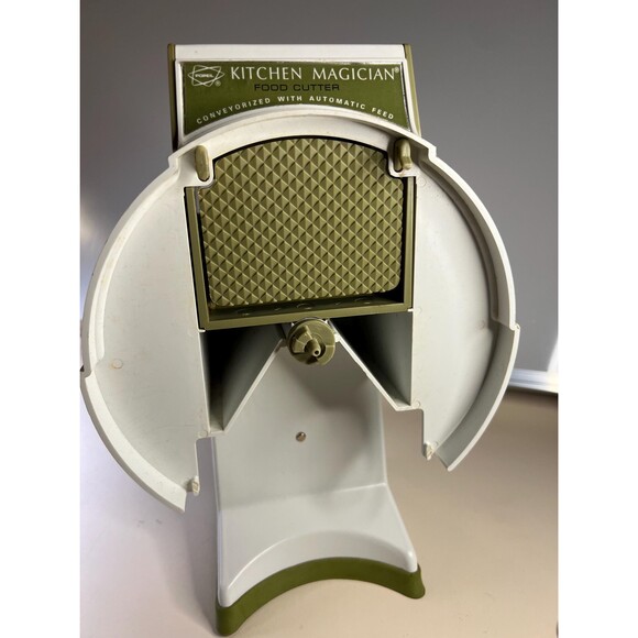 Popeils Kitchen Magician Food Cutter w/ Box Blades Manual Ronco 1970s USA VTG - Picture 7 of 10